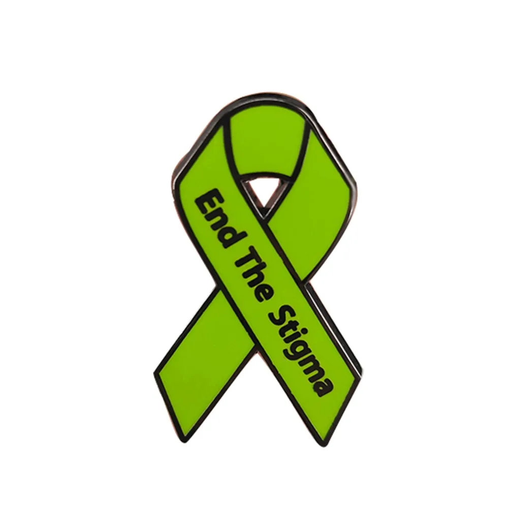 Stop End The Stigma Of Mental Illness Pin Nami Mental Health Awareness Ribbon Badge Brooch In