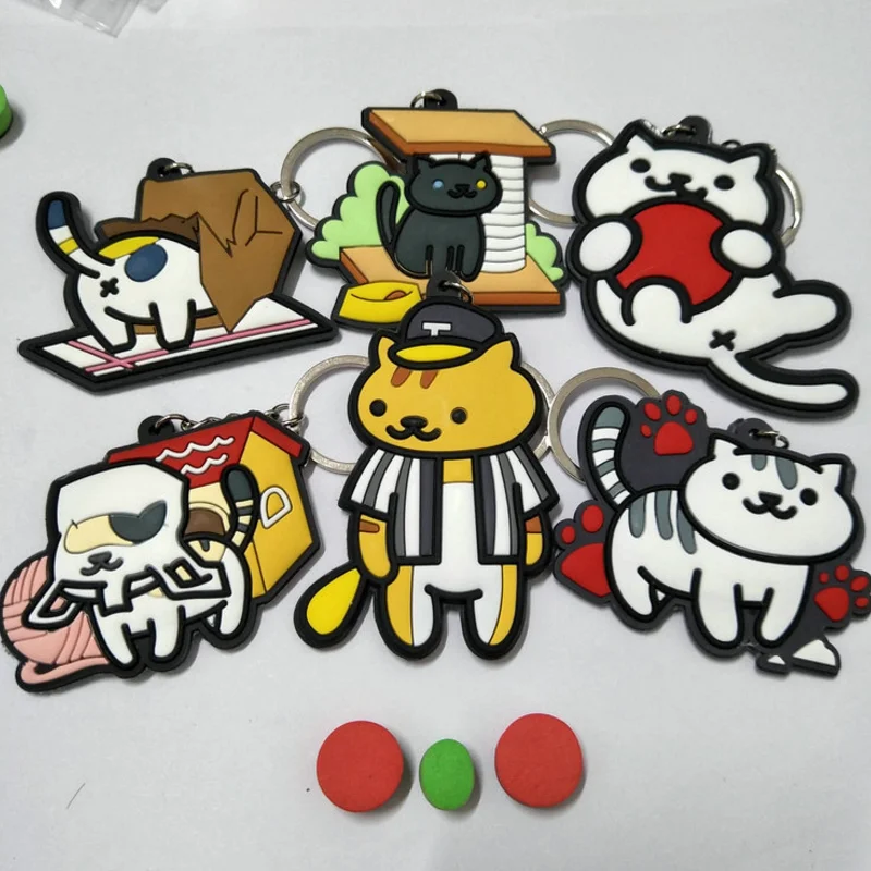 1 шт. Милая онлайн японская игра Neko Atsume ПВХ подвеска брелок милый кот Классическая
