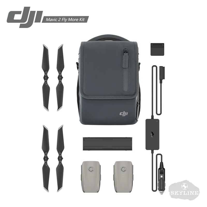 

DJI Mavic 2 Fly More Kit include Car Charger Charging Hub Battery to Power Bank Adapter Low-Noise Propellers Shoulder Bag