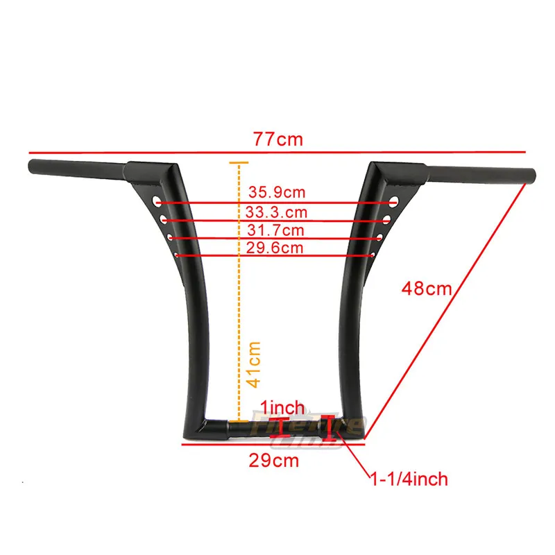Для Harley Sportster FXST XL FLST мотоцикл на заказ черный мотоцикл Ручка Бар Ape вешалки 1-1/" жировые стержни 16 подъемный руль