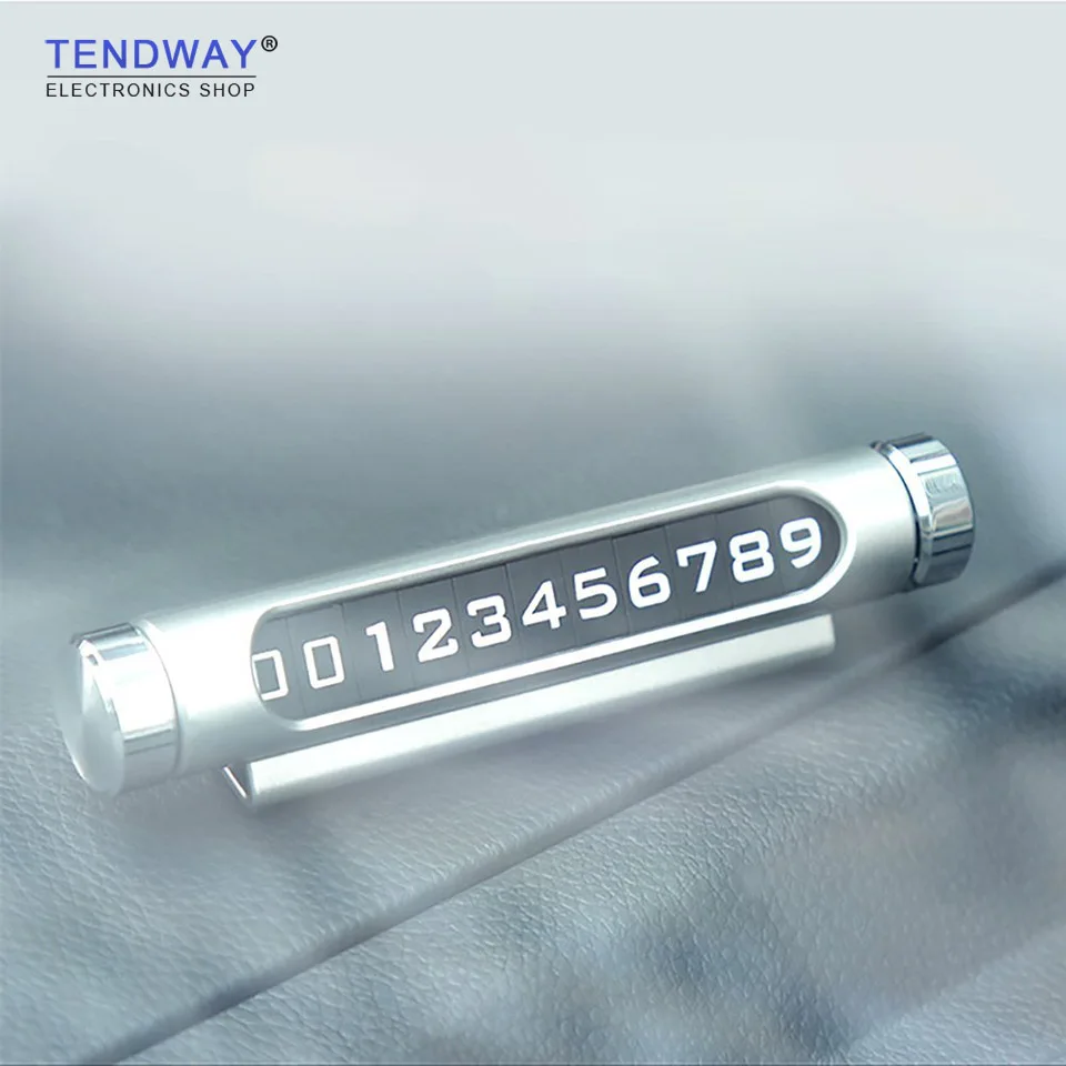 Tendway DIY Car Parking Phone Number plate luminous rotary phone number universal convenient auto-induction car holder | Мобильные