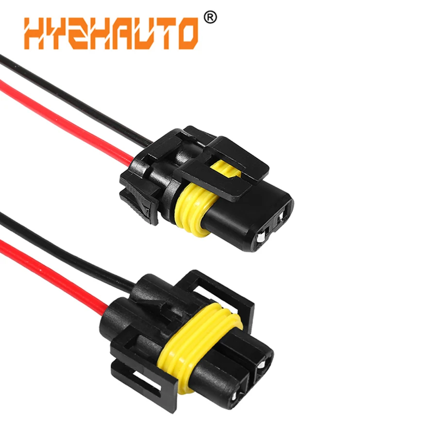 HYZHAUTO 2 шт. H8 H11 разъем провода 9005 HB3 9006 HB4 адаптер подключения жгута проводов для