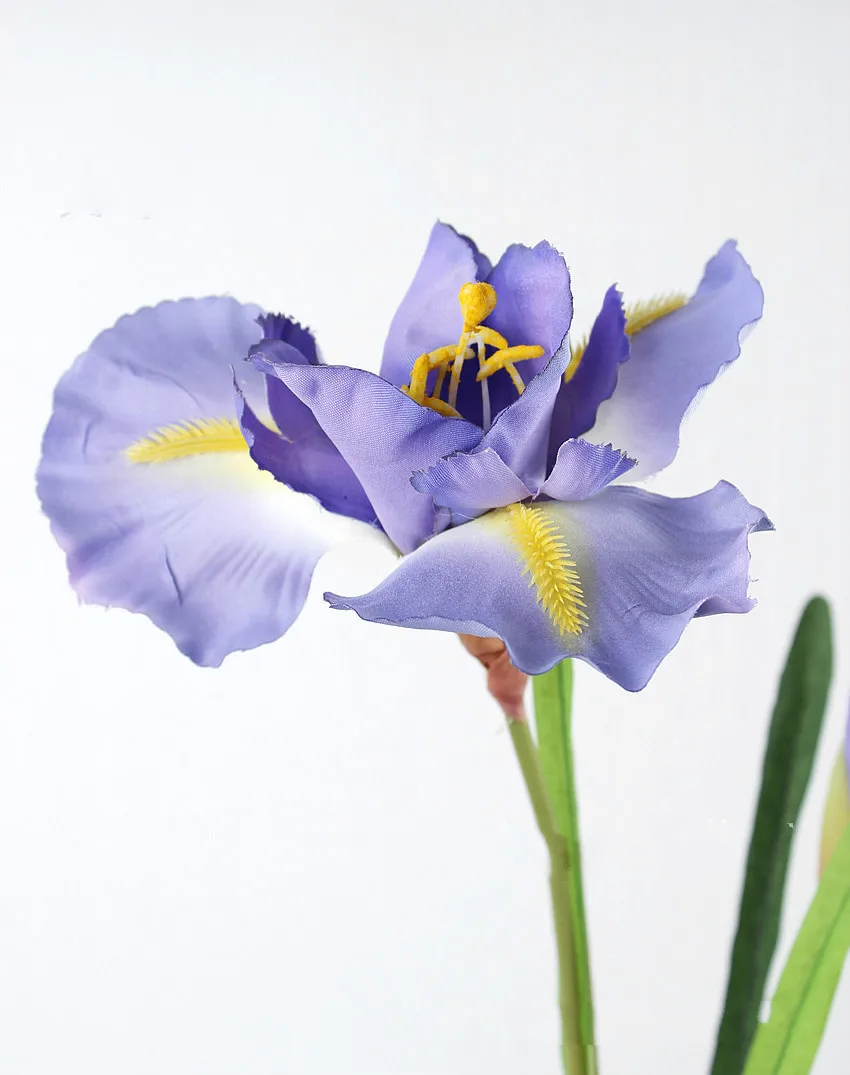 Рост 90 см, Искусственный Цветок ириса, шелковые цветы, Свадебная вечеринка, домашний декор, 3 шт./лот - Цвет: Синий