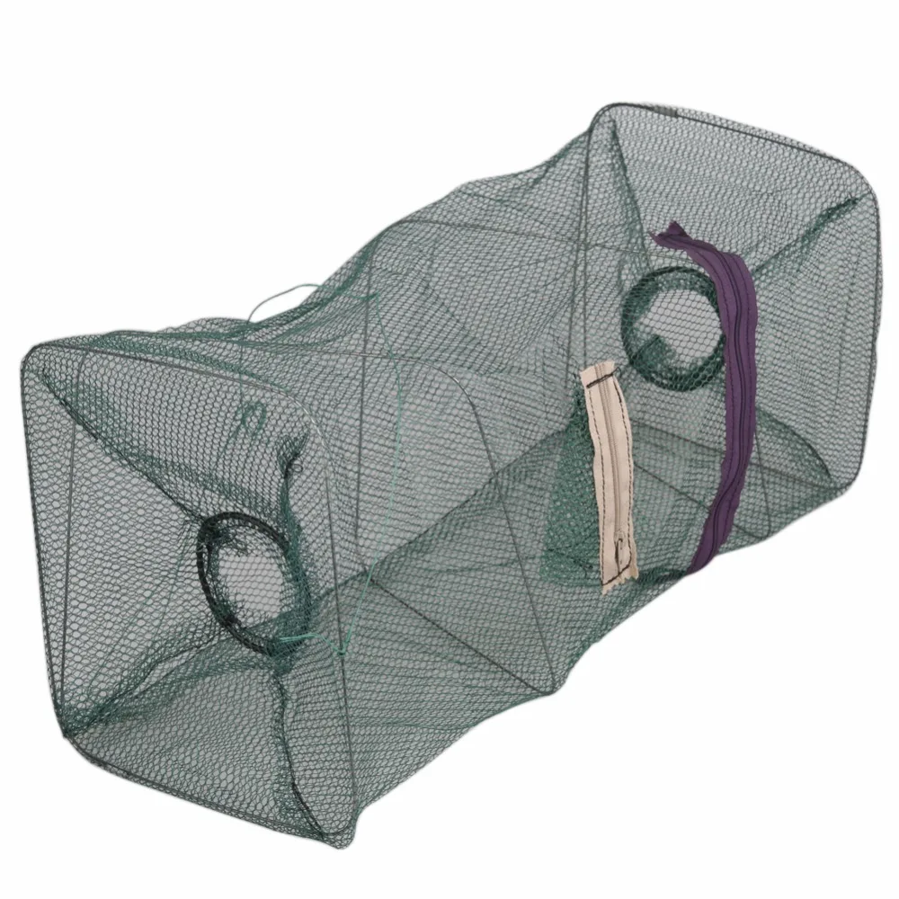 Folding Fishing Net Fish Shrimp Crab Baits Cast Net Mesh Trap Dip Catching Cage