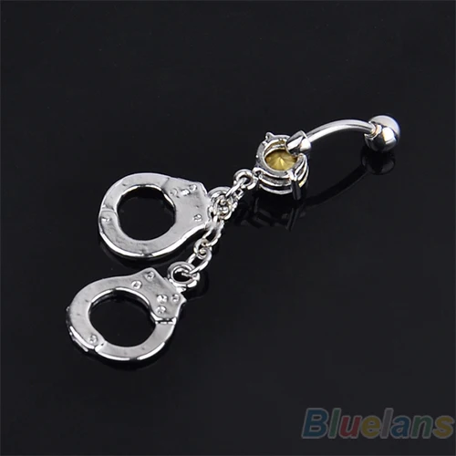 Наручники страз кристалл пупок кнопка штанга кольца пирсинг тела 071D|body piercing|belly