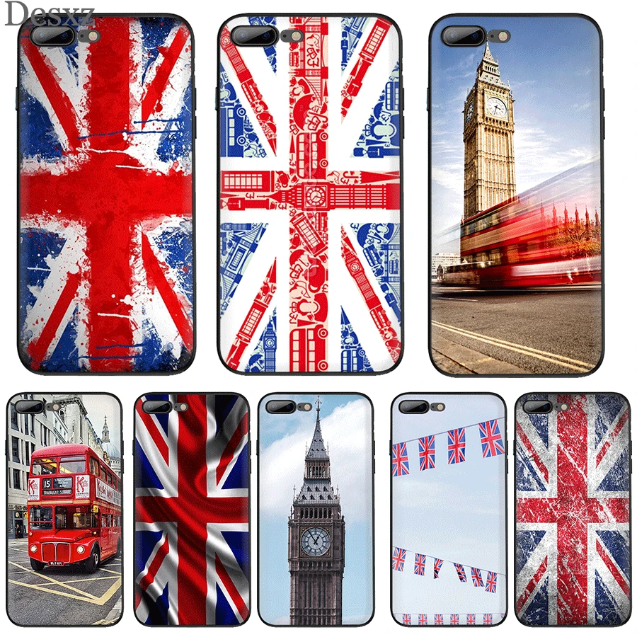 Чехол для мобильного телефона TPU iPhone 7 8 6 6S Plus 11 Pro X XS Max 5 5S SE XR Union Jack британский флаг