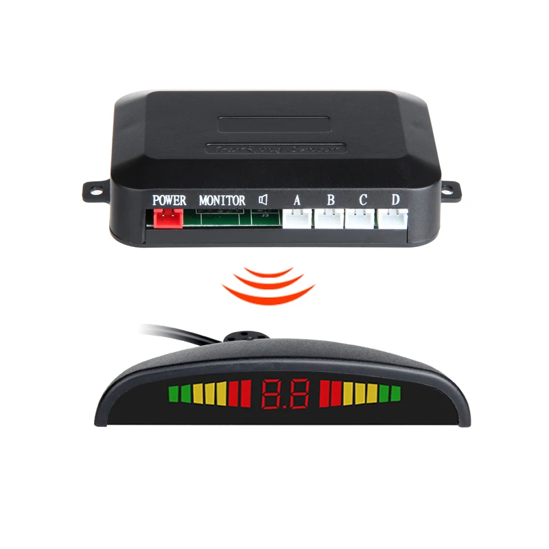 

4 Sensors Auto Car Reverse Assistance Backup Radar Monitor System detector de radar LED Display Wireless Parking Sensor Kit