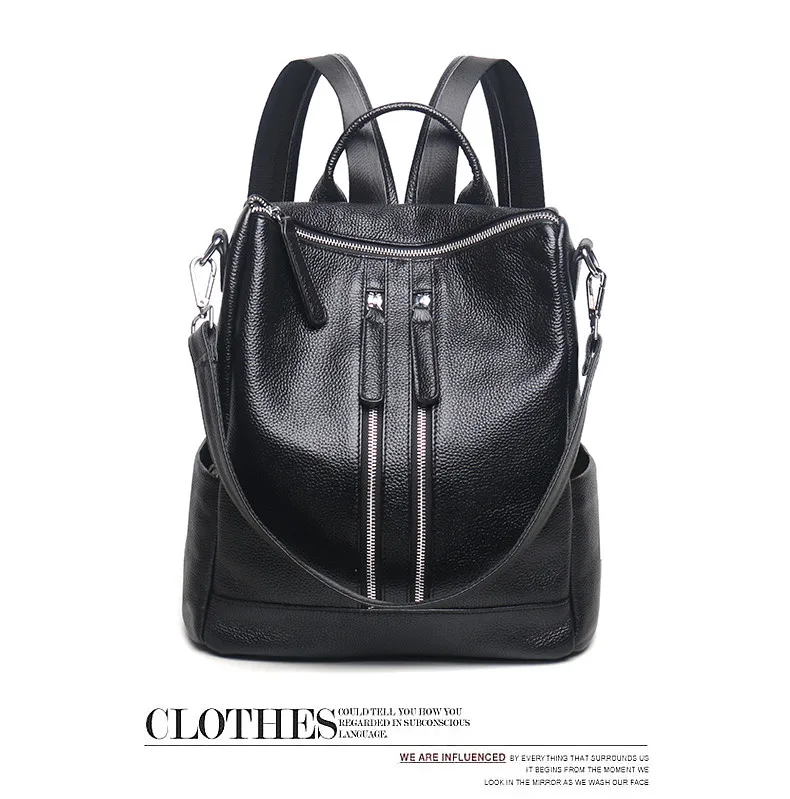 

2018 Multi functional Genuine Leather Shoulder Bag/ Female Shoulder Backpack Bag