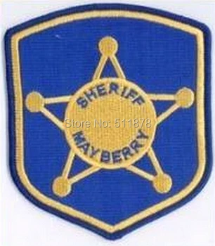 

4.5" LARGE ANDY GRIFFITH MAYBERRY SHERIFF BLUE TV MOVIE Series Uniform Red punk rockabilly applique iron on patch Free Shipping