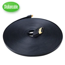 Shuliancable hdmi cable flat cable gold-plated 2.0 1080P cable splitter switcher supports HD TV Laptop PS3 Computer xbox 360