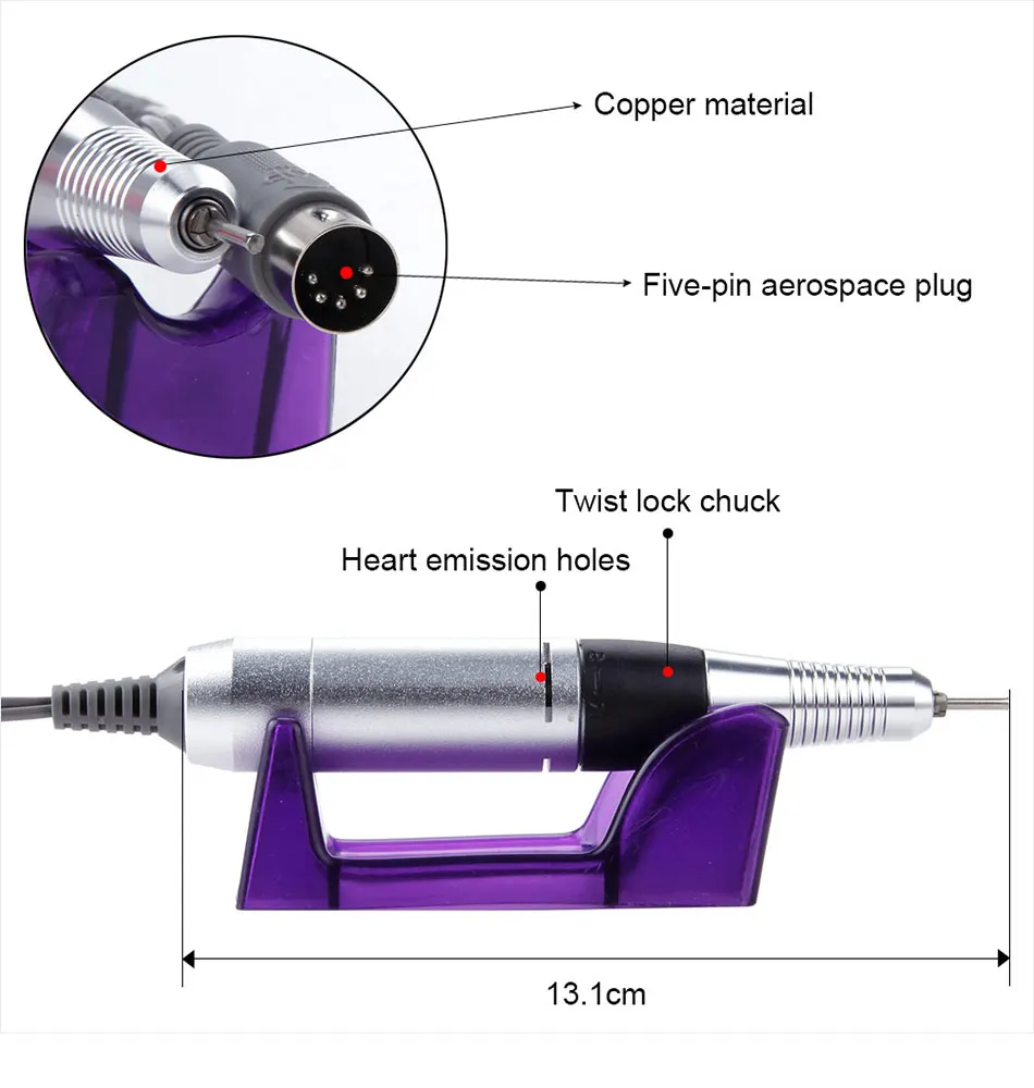 Электрический аппарат для сверления ногтей, маникюрный набор инструментов, профессиональный инструмент для снятия лака, шлифовальные ленты для ногтей, Фрезер