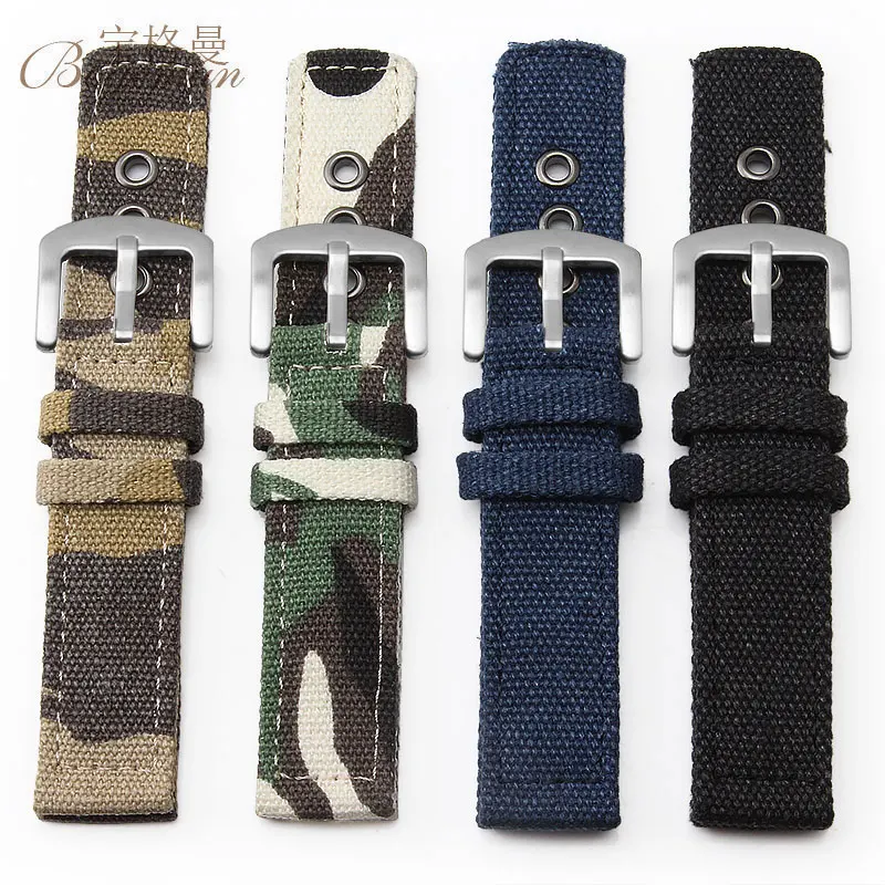 

Nylon Watchbands Men Sport Nato Strap 18mm 20mm 22mm 24mm black blue Watch Band Belt Stainless Steel Buckle Clasp Accessories