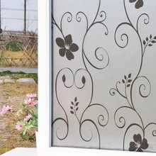 Высокое качество 45x100 см оконная пленка без Клея Непрозрачный винил Матированный с декорированием узором "Мороз" ограничивающий обзор извне пленка декоративная смарт-пленка-стеклянный цветок