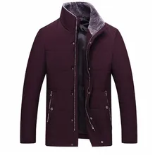 Брендовая зимняя куртка мужская Толстая теплая пуховая куртка мужская Осенняя верхняя одежда на молнии флисовая Парка мужская однотонная куртка