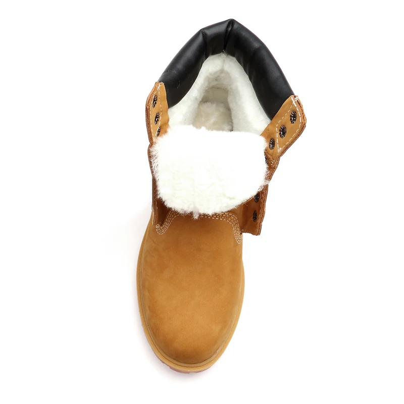 NINYOO/Новинка; мужские зимние ботинки из натуральной кожи; шерсть; Профессиональные Водонепроницаемые рабочие ботинки желтого цвета; зимние ботинки; большие размеры 47