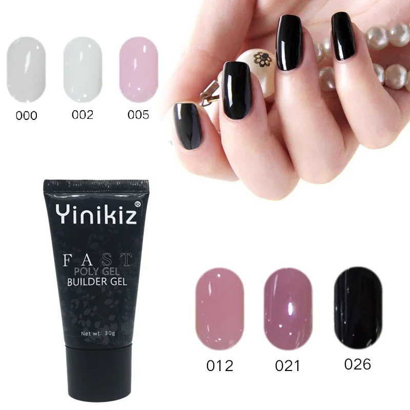 

Yinikiz 30g Jelly Acrylic Poly Gel UV Fast Builder Gel Lacquer Extension Glue Clear False Nails Form Nail Tools Nail Polish