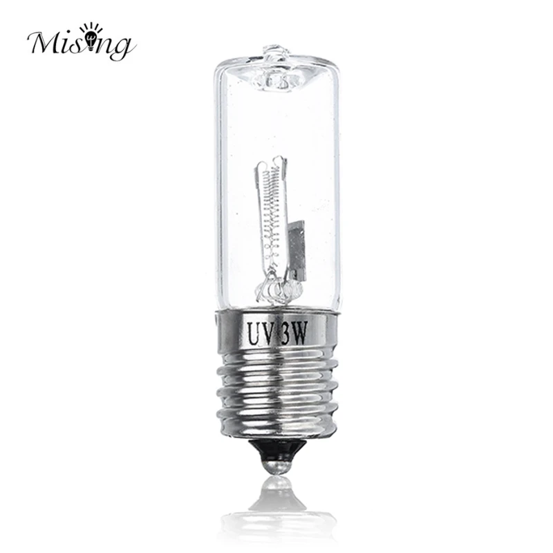 Mising E17 ультрафиолетовый светильник лампочка Выход DC24V 0.3A 3 Вт УФ озоновые бактерицидная лампа AC100-240V
