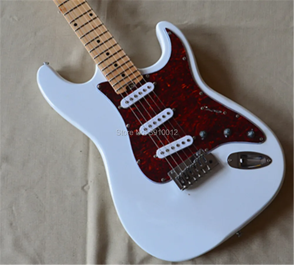 New White Electric Guitars ST  Free Shipping Small double shake guitare