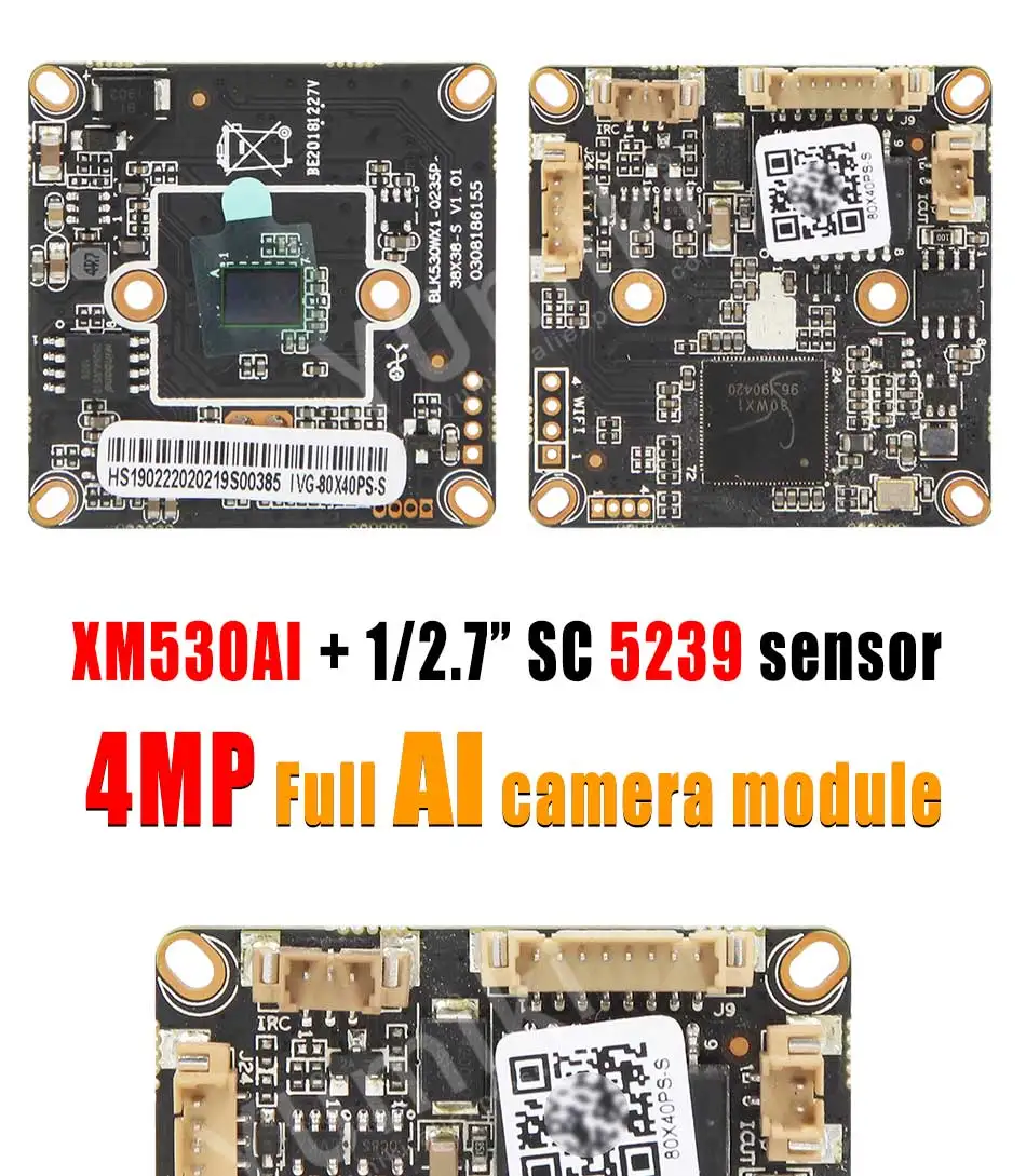 H.265AI/H.265+/H.264 4MP 2560*1440 пикселей XM530AI+ SC5239 1/2. " CMOS сенсор ip-камера модуль Плата ONVIF XMEYE