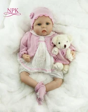 NPK 55 cm soft real touch doek lichaam zachte siliconen Vinyl Reborn Baby Pop Speelgoed Voor Meisje Jongens Pasgeboren Poppen bebes reborn pop