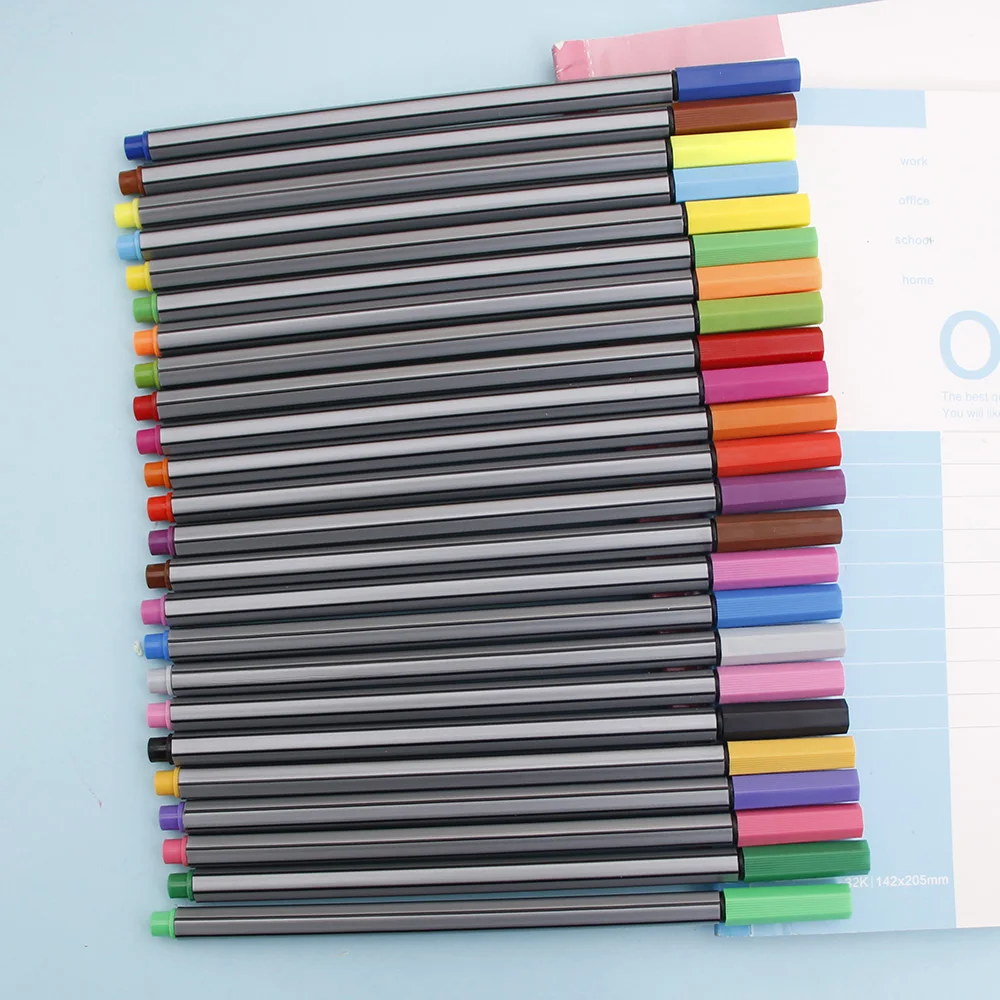 Новый 24-Цвет пастель набор DIY цветной маркер РУЧКИ Арт цветные карандаши волокна, фломастеры подарок