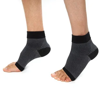1 Paar Streep Compressie Enkel Ondersteuning Sokken Anti Vermoeidheid Ademend Enkel Mouwen Running Voetbal Fietsen Foot Protector Brace
