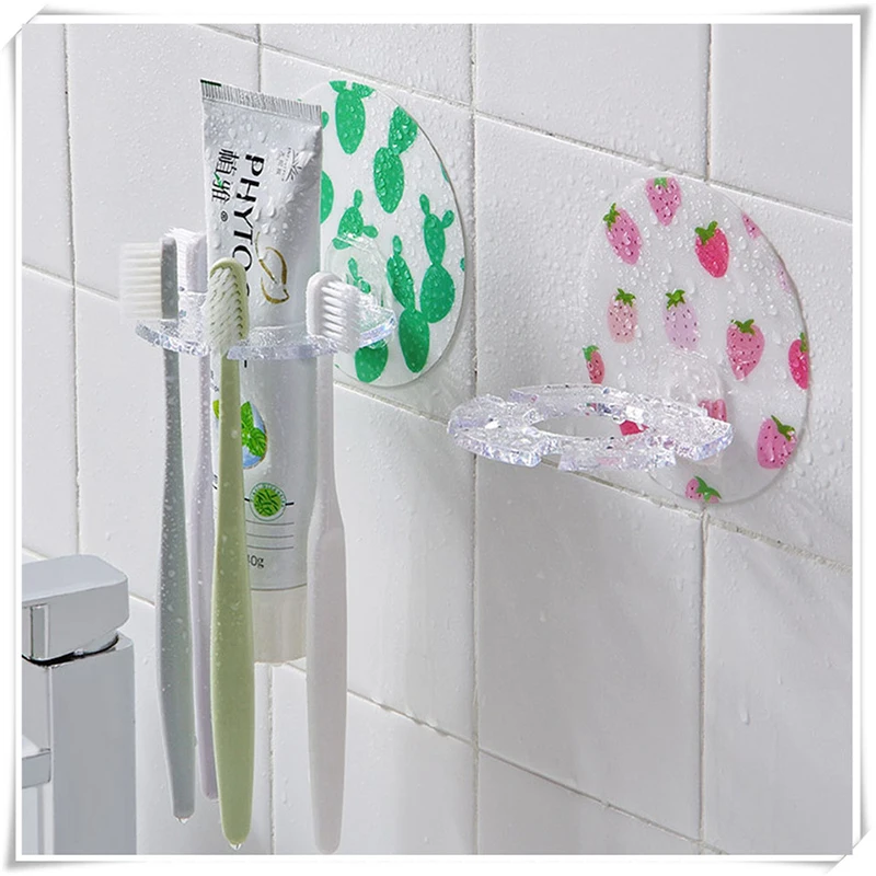 

Plastic Tooth Brush Wall Rack Plastic Toothbrush Organizer Toothpaste Tools Shaver Support Brushes Teeth Stand Bathroom Holder