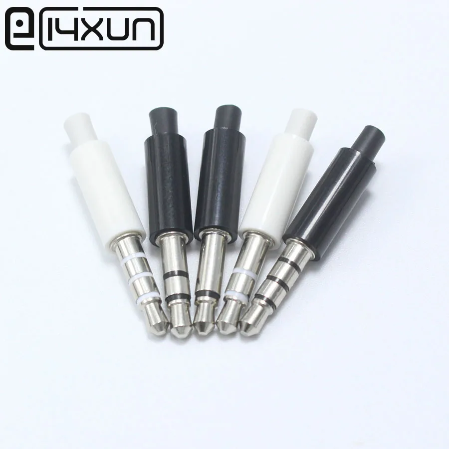 

EClyxun 2pcs/lot 3.5mm Mono/Stereo headset plug jack 2 3 4 pole 3.5 Nickel Plated Black White Audio Plugs Jack Adaptor Connector