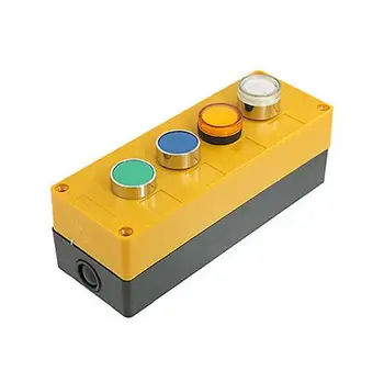 

Green Blue Cap Momentary Push Button Switch w AC 110V White Yellow Light