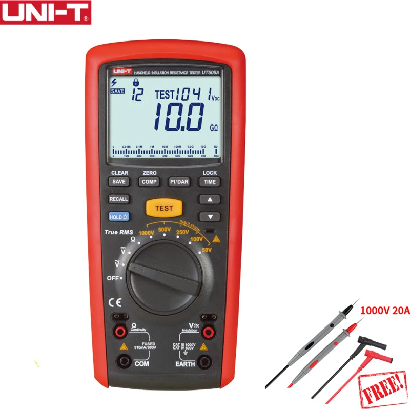 UNI T UT505A 1000V Digital Handheld True RMS Megger Insulation