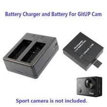 Free Shipping 1000mAh or 950mAh Backup Rechargable Li on Battery For GitUP Git2 Sport Camera DV