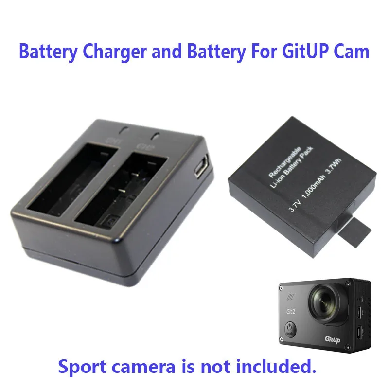 Free Shipping 1000mAh or 950mAh Backup Rechargable Li on Battery For GitUP Git2 Sport font b