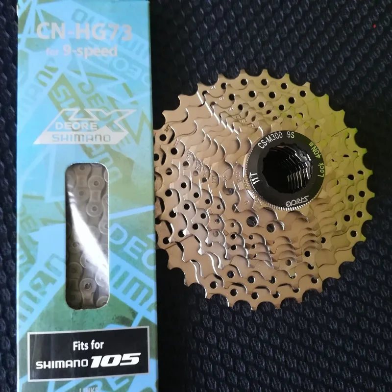 Perfect Bicycle Chain Flywheel Shimano HG73 9 Speed 116L Chain & Sride 11T - 32T Cassette 9Speed Freewheel MTB Mountain Bike Accessories 5