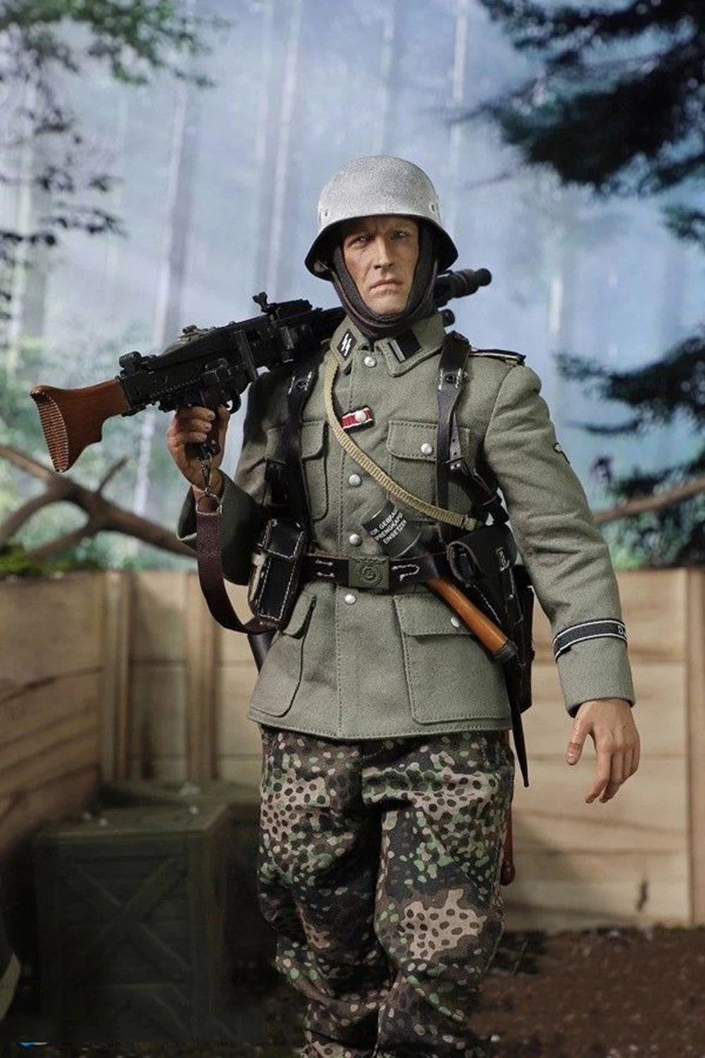 Коллекция 1/6 WWII SS-PANZER-DIYISION DAS eich MG42 Guner фигурка для показа для куклы модель игрушки полный набор с фигурой тела