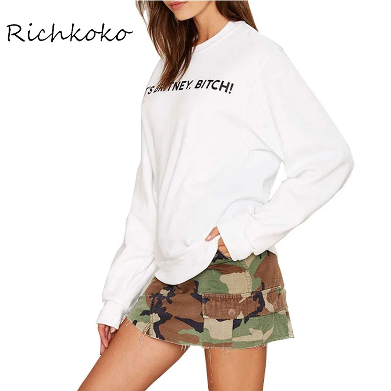 White Gray Autumn Winter 2015 Casual Crew Neck Pullover