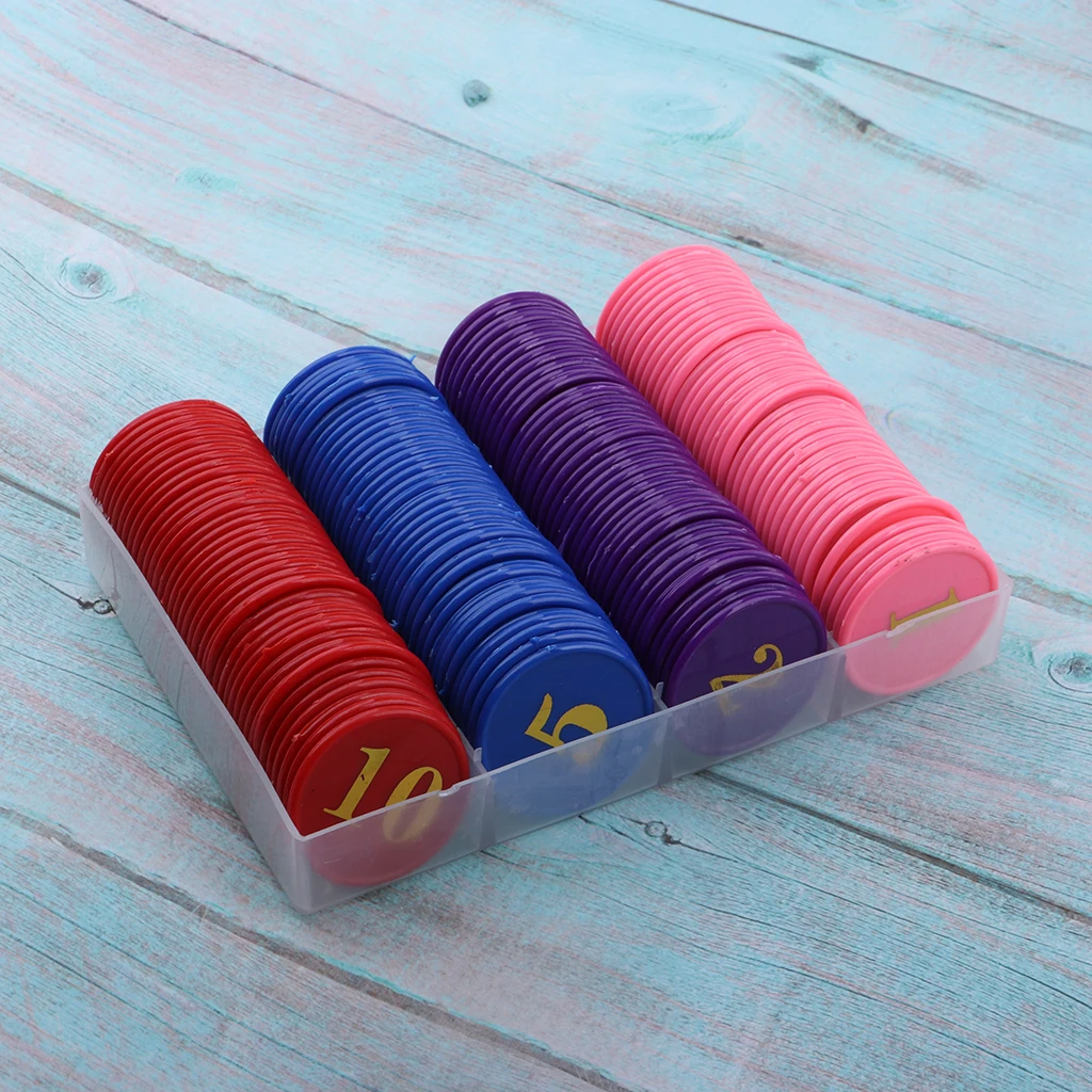 160pcs Acrylic Game Wager Mahjong Money Chips 33mm For Gambling Poker Game Mahjong Playing And Other Recreation Games