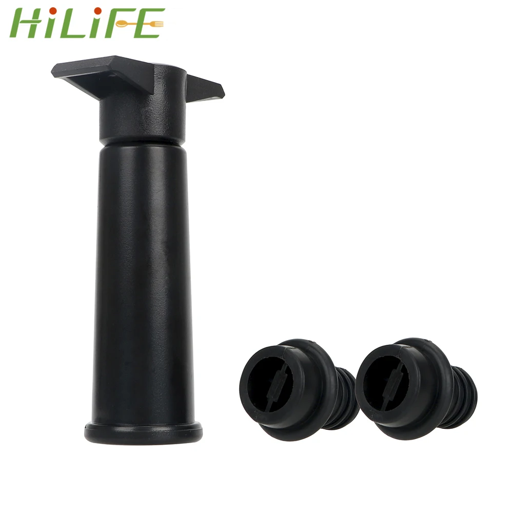 

HILIFE Silicone Wine Stopper 1 Pump+2 Caps Sealing Preserver Wine Drinks Bottle Hat Caps Wine Saver Vacuum Bottle Stopper Set