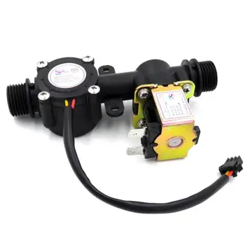 

3/4" 1-25L/min Flow Sensor 12V Water Flow Switch 1.75MPa with Solenoid Valve for IC Card Automatic Water Control Machine