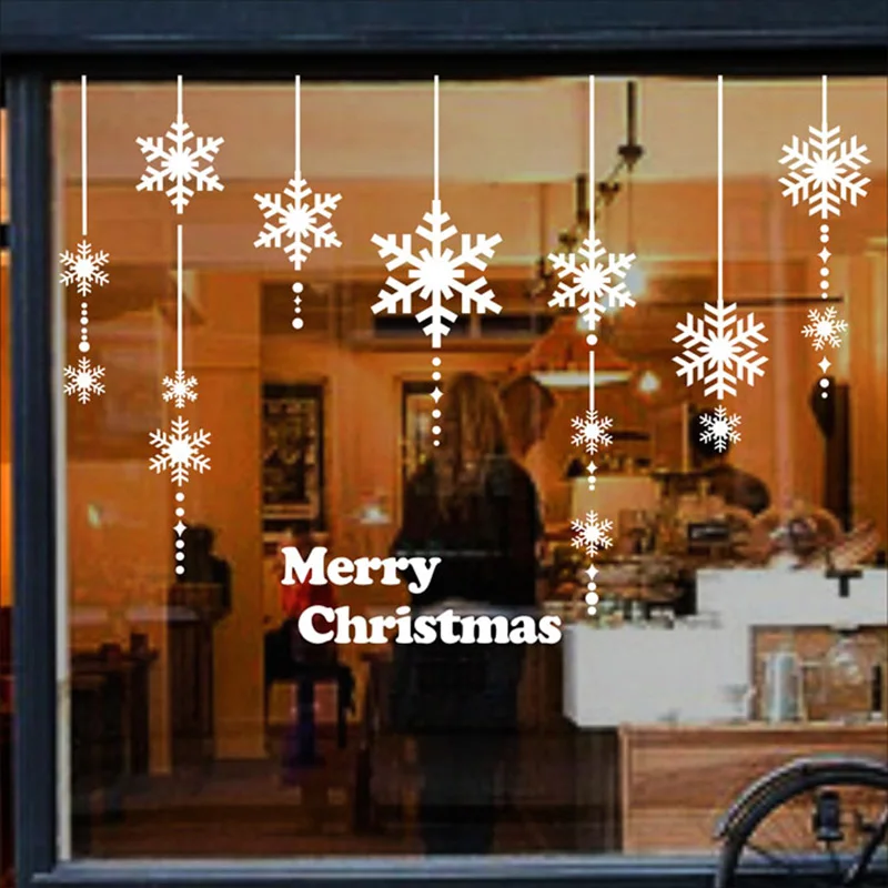 Christmas ornament wall stickers for window glass door stickers Christmas home decoration 2015
