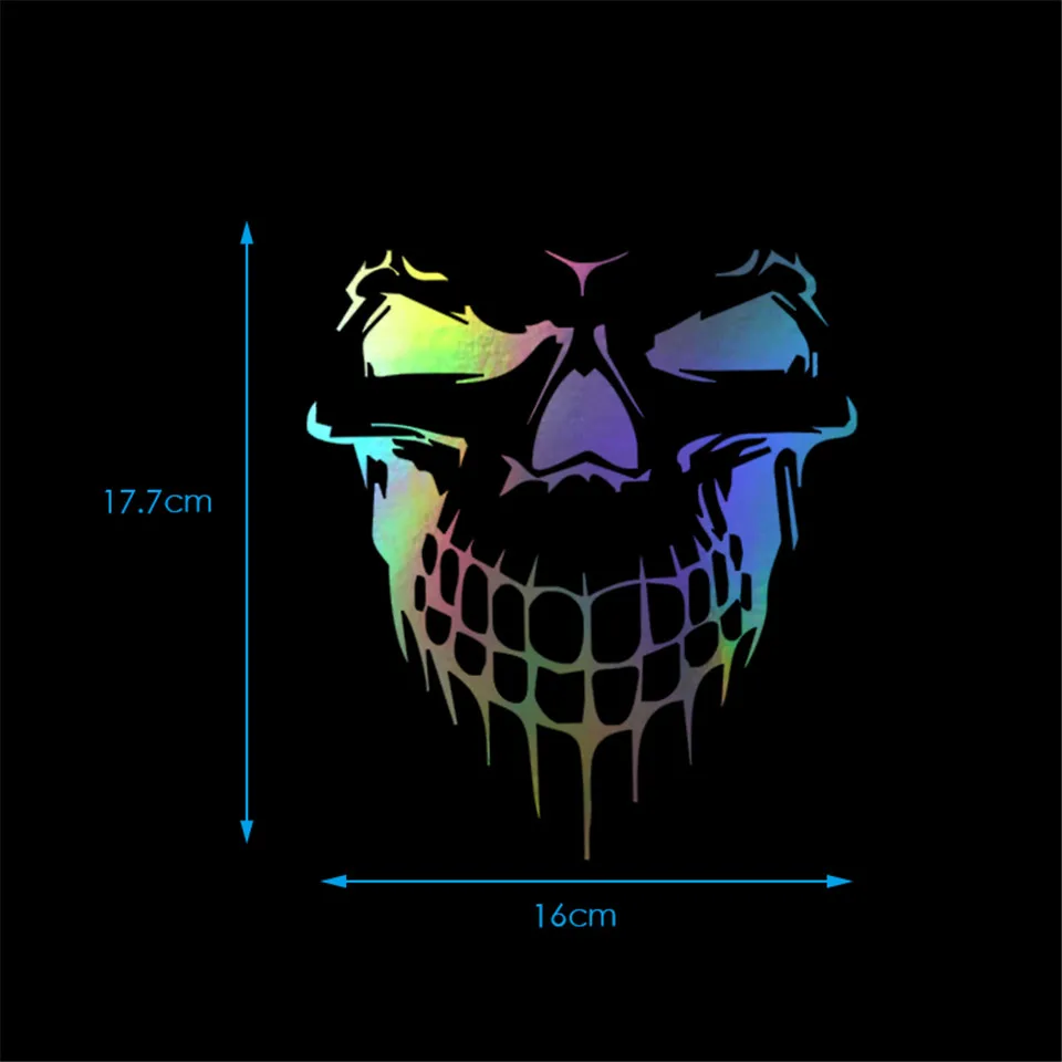 3D Skull Stickers Creative Car Stickers & Decals Car Styling Head Rear Windshield Stickers Car Door Window Stickers 15.917 (8)