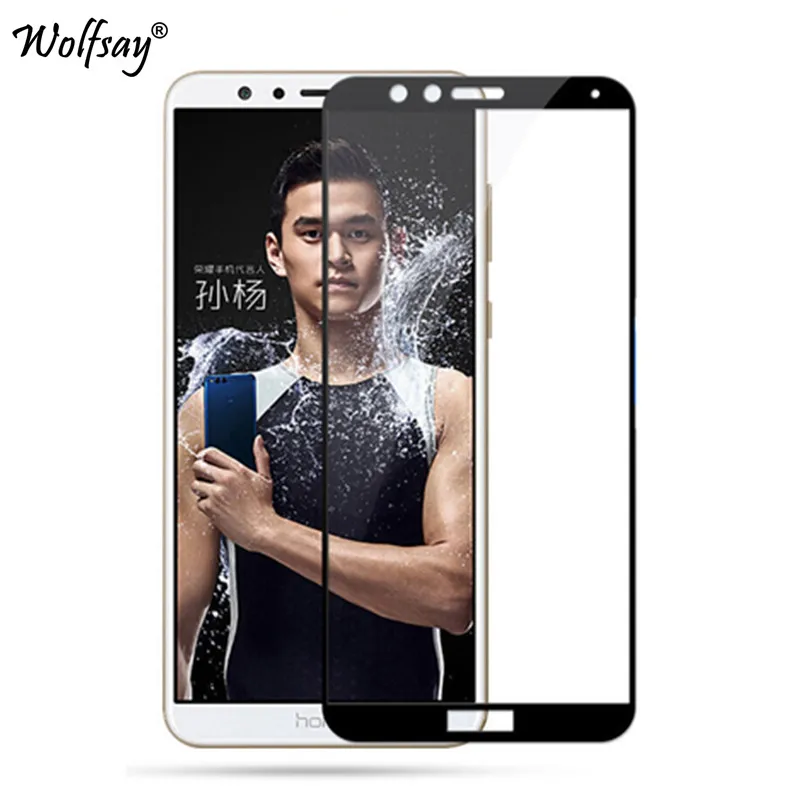 Screen Protector Glass Huawei Honor 7X Curved Edge Tempered Glass for
