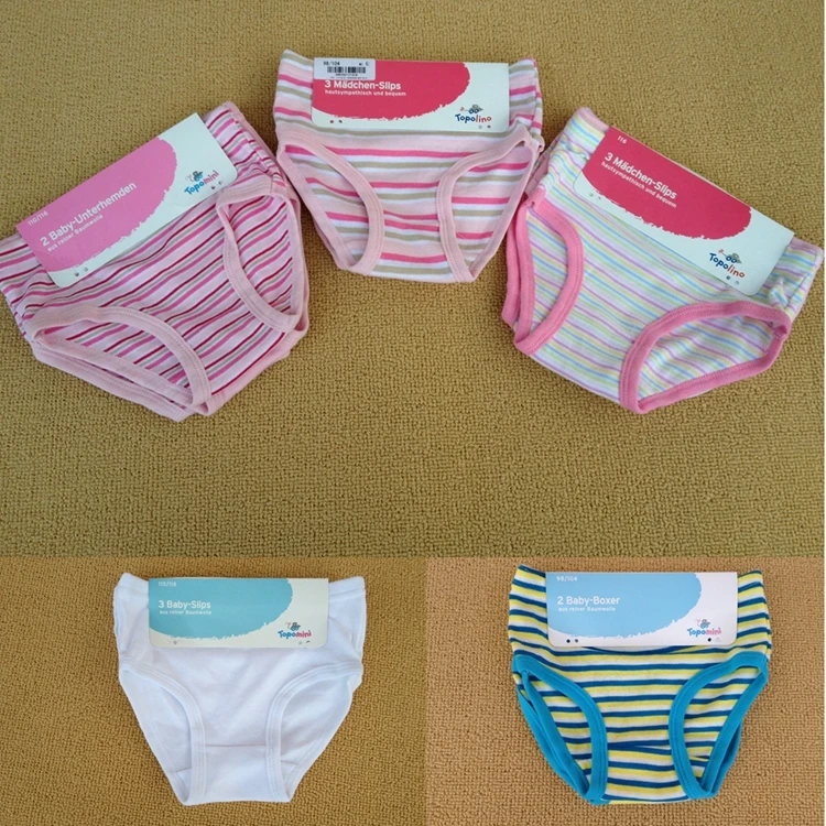 children's briefs boys panties girls cotton shorts striped comfortable