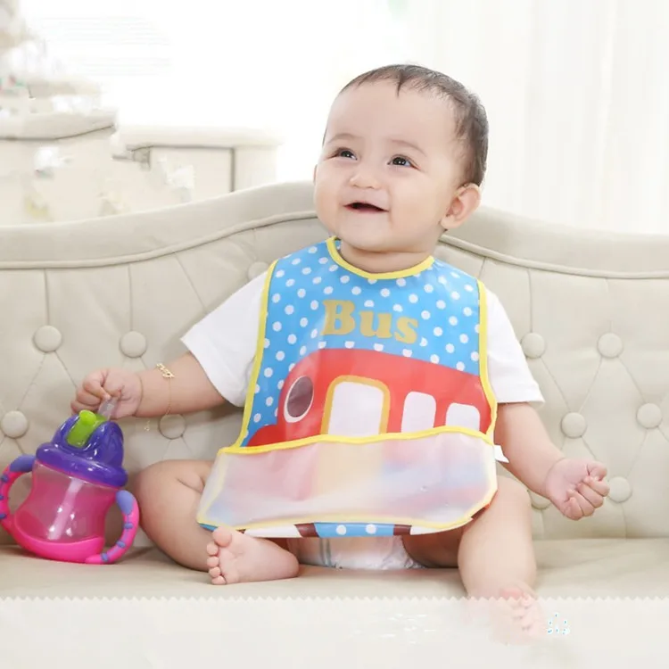 

Wholesale Baby Bibs EVA Waterproof Lunch Bibs Boys Girls Infants Cartoon Pattern Bibs Burp Cloths For Children Self Feeding Care