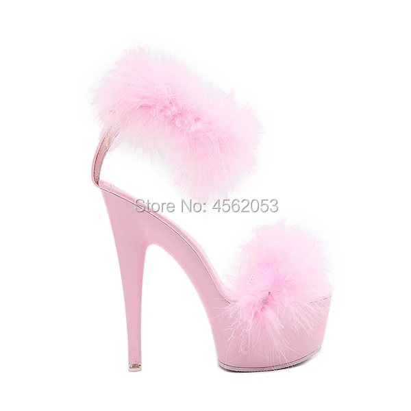 Fluffy stripper heels Clearance