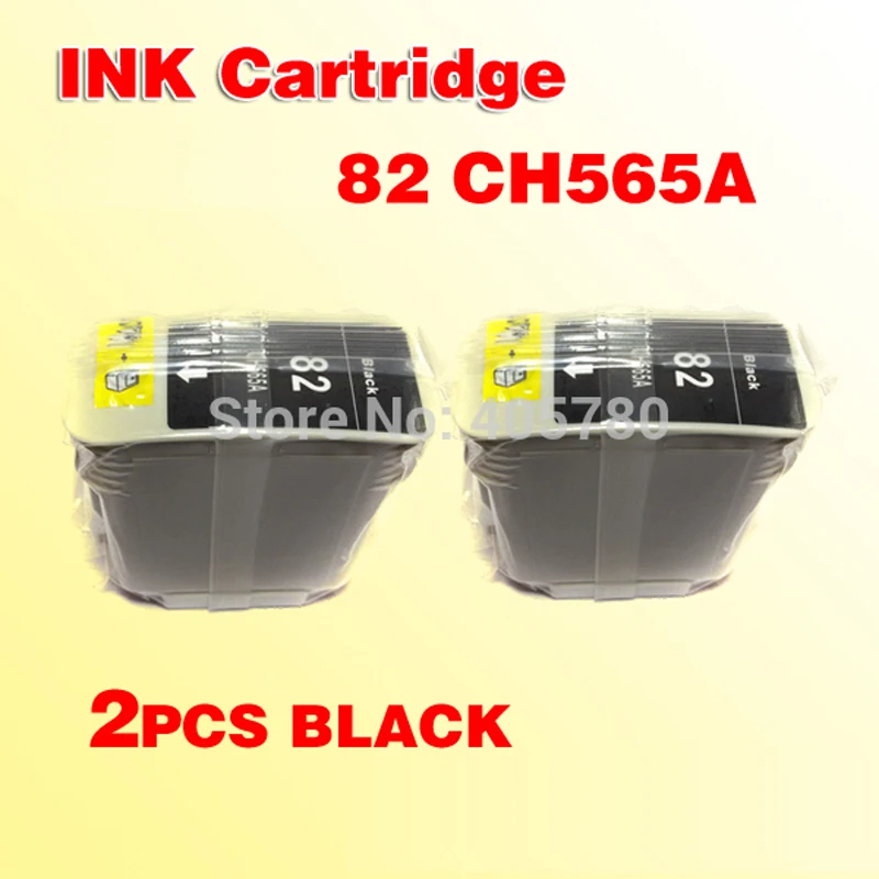 2 шт. 82 черных чернильных картриджа совместимы с CH565A for500 for500PS 800 for82|ink cartridge|compatible ink