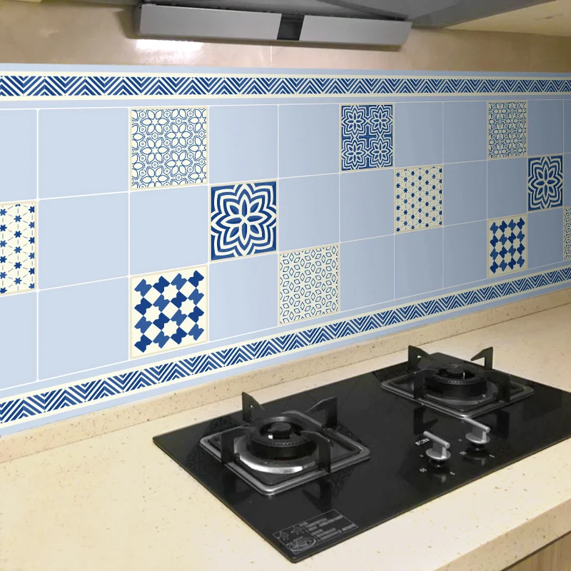 

Bathroom waterproof mosaic stickers self-adhesive wallpaper bathroom tile wall stickers kitchen oil-proof vinyl wall paper 3d