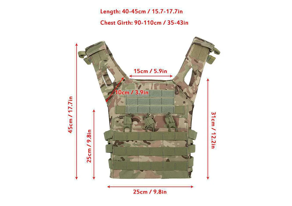 Высокое качество JPC 1000D Тактический военный Molle Plate Carrier JPC жилет страйкбол Пейнтбол Охота полицейский открытый жилет SWAT жилет