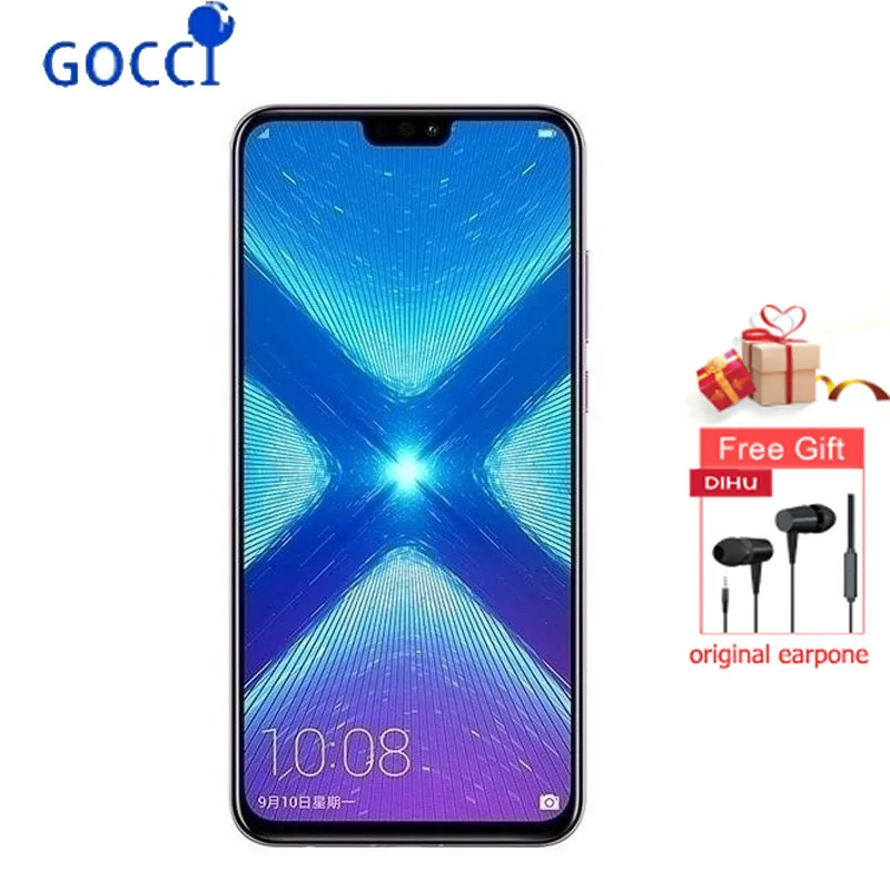 

Global ROM Honor 8X LTE Mobiele Telefoon 6.5 "FHD Kirin 710 Android 8.1 Dual Back 20MP AI Camera 3750 mAh