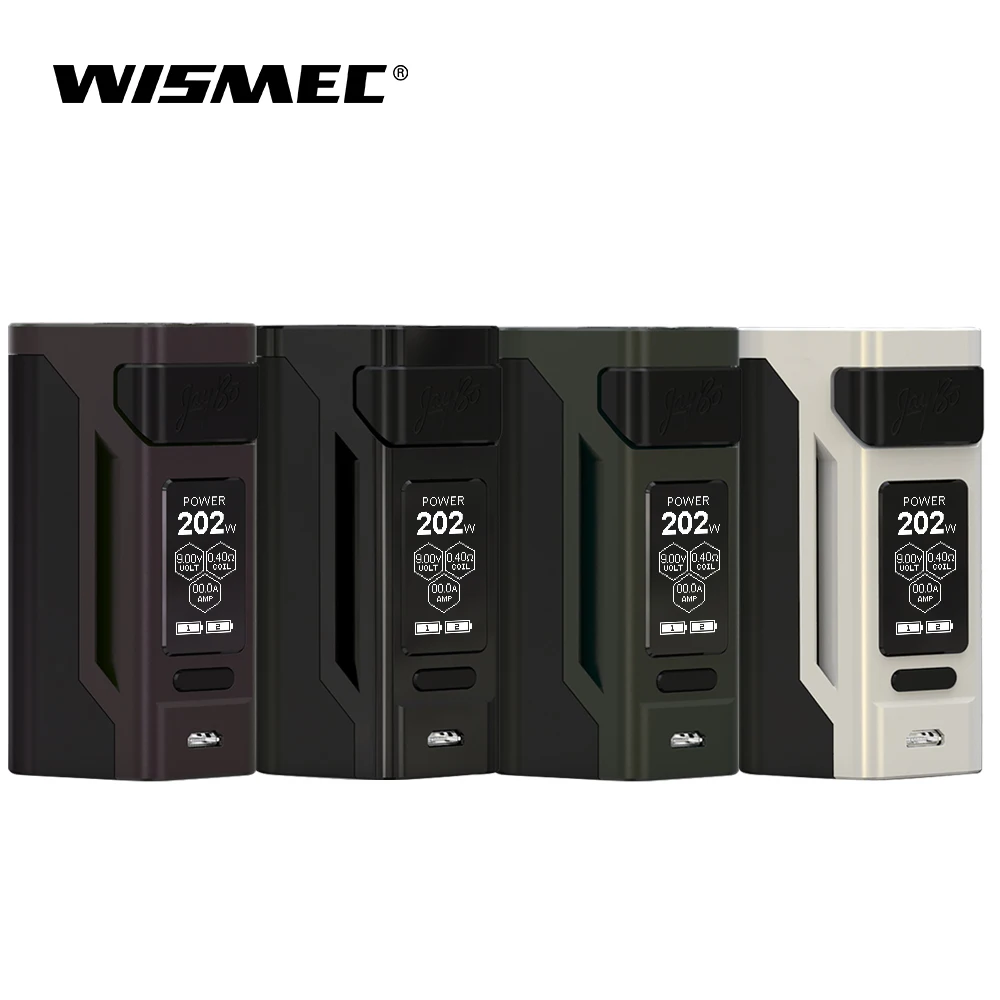 Original WISMEC Reuleaux RX2 21700 TC MOD 230W Output with VW/TC(Ni, Ti, SS)/TCR mode uses 21700 / 18650 Battery Vape mod box