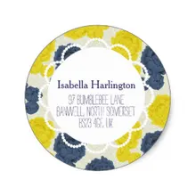 3,8 см заказной винтажный цветочный обратный адрес этикетка